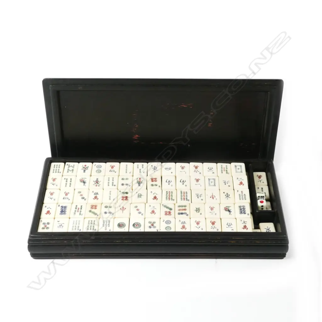 An old Chinese mah-jong set Image 1++