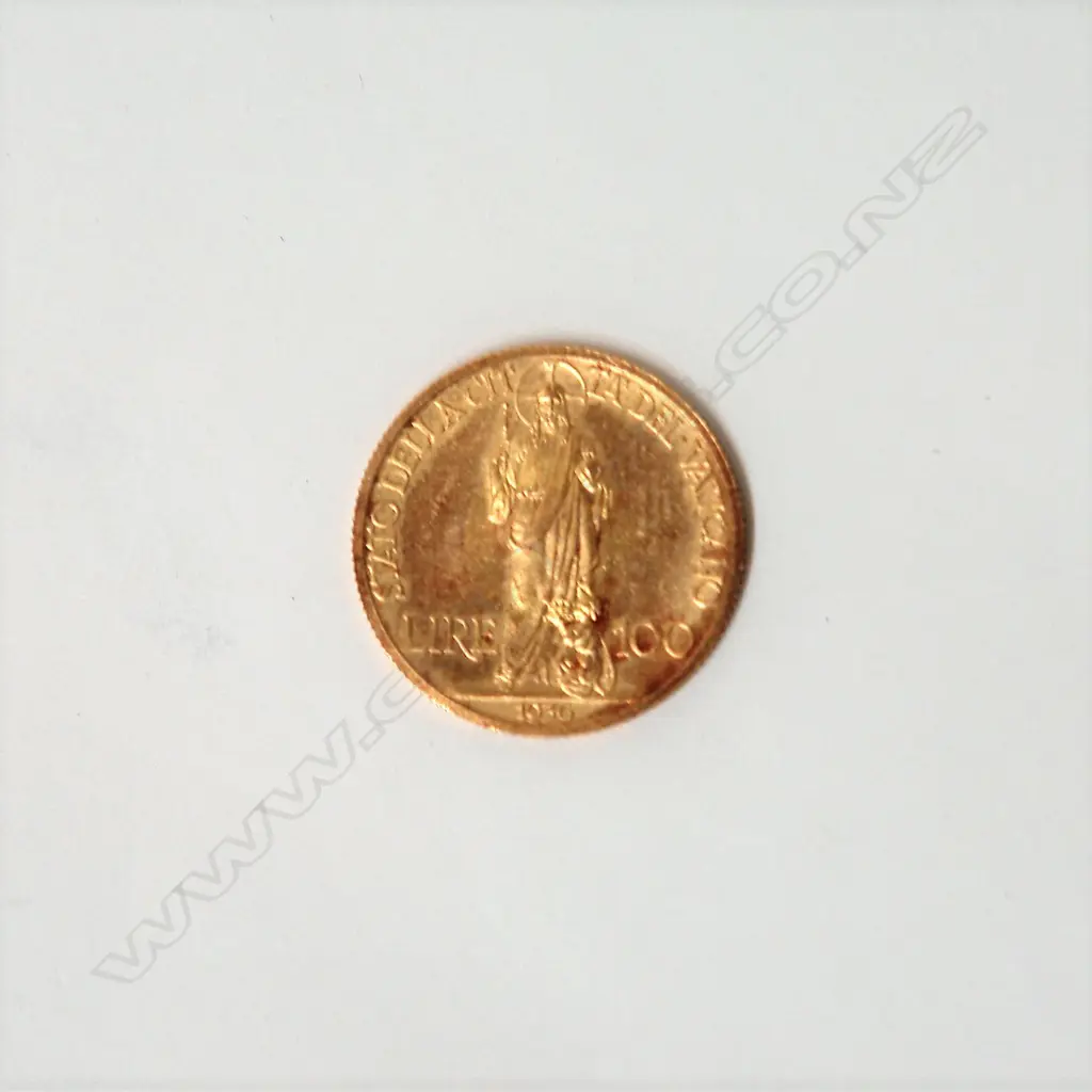 1936 Vatican City Gold 100 Lire Pius XI coin Image 1++