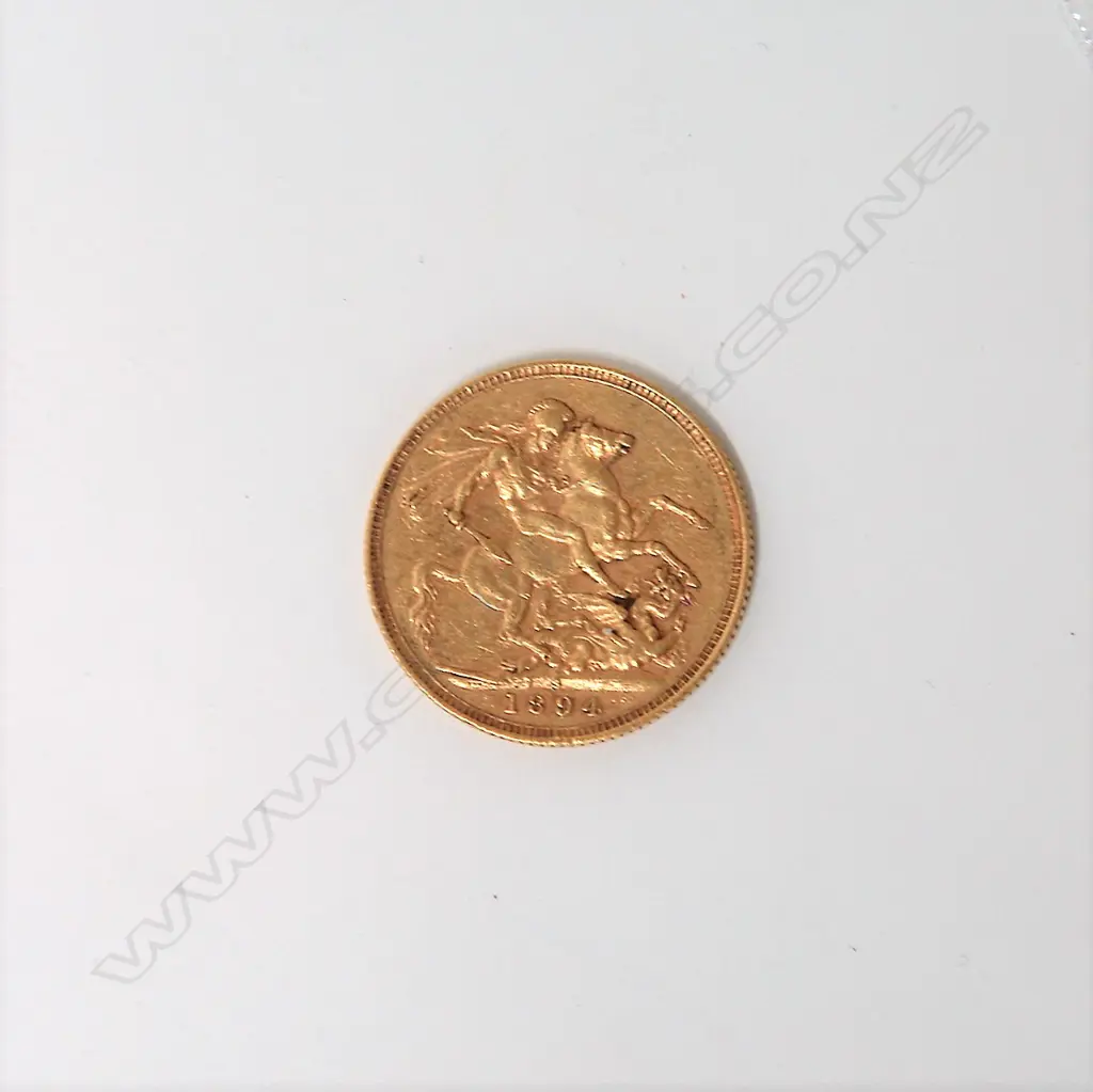 An 1894 gold full sovereign Image 1++