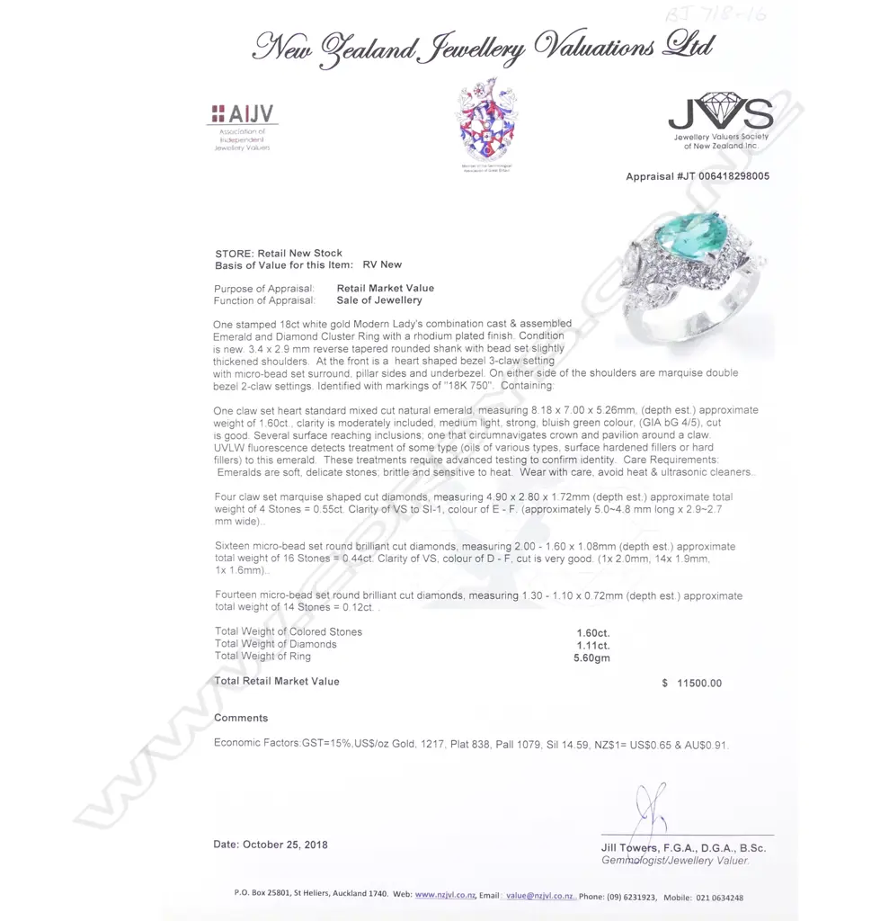 An impressive 18ct. white gold Image 1++