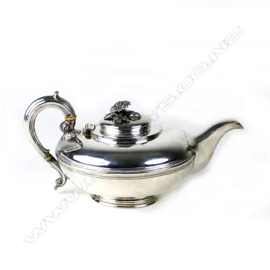 A William IV large silver teapot