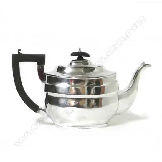 An early 1900s silver teapot