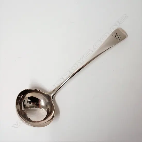 A George III silver sauce ladle