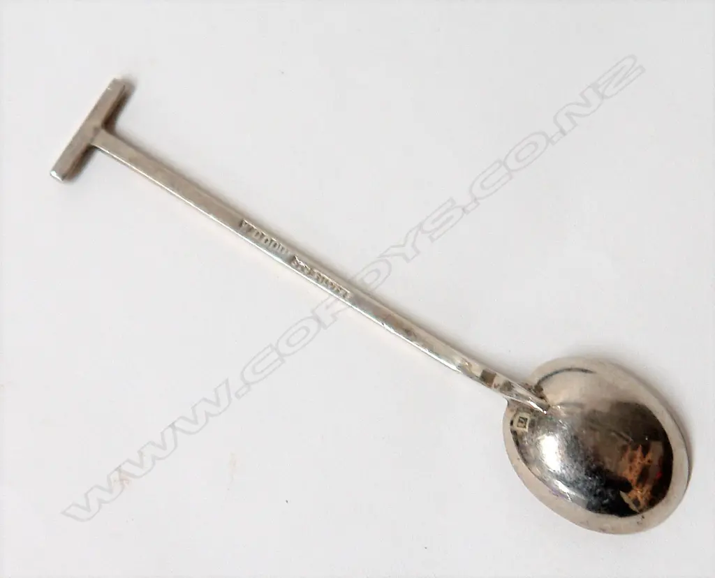 A set of six N.Z. colonial silver coffee spoons by W. Good of Gisborne Image 1++