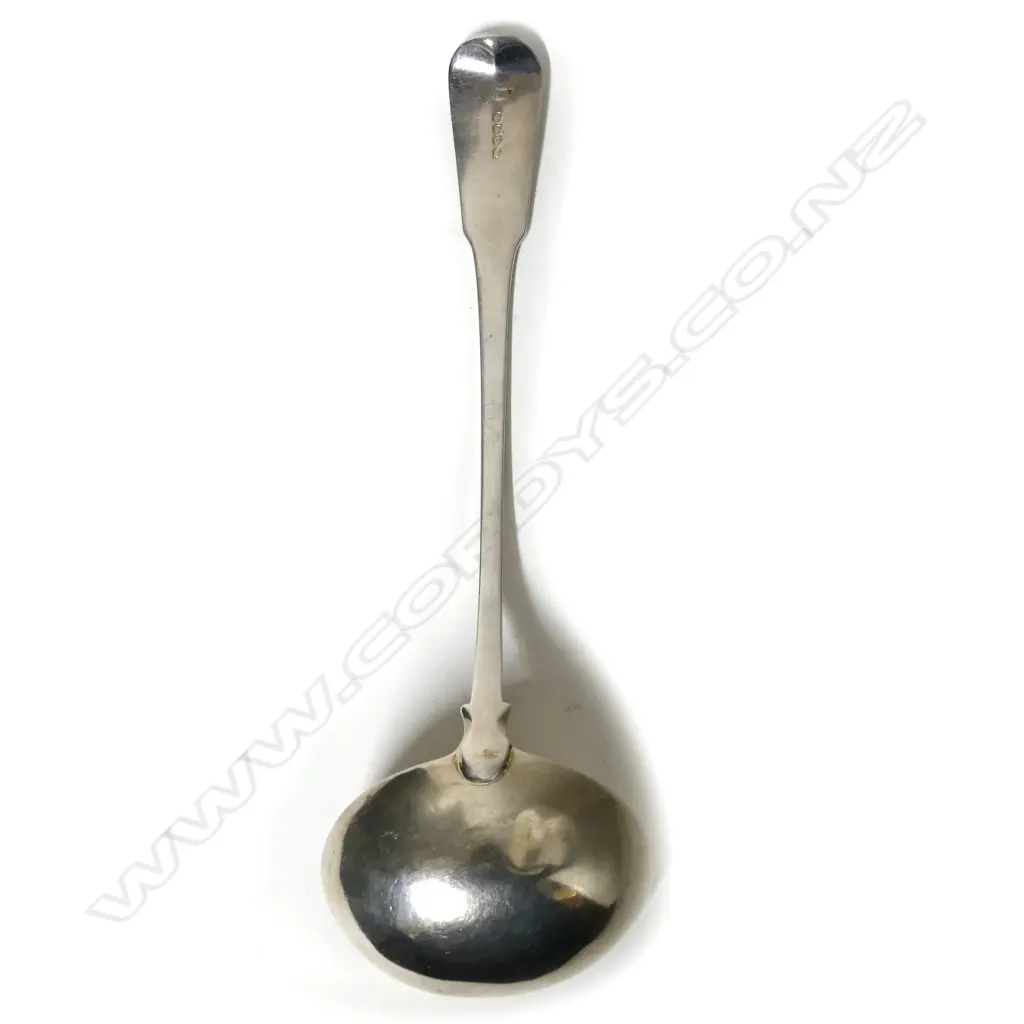 A George III silver soup ladle Image 1++