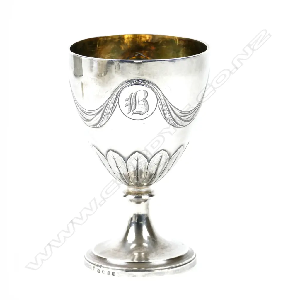 A fine quality Georgian silver goblet Image 1++