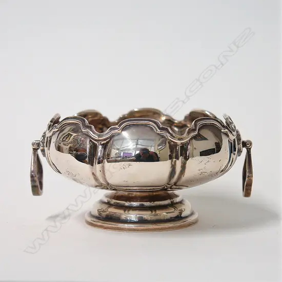 A colonial silver pedestal bowl