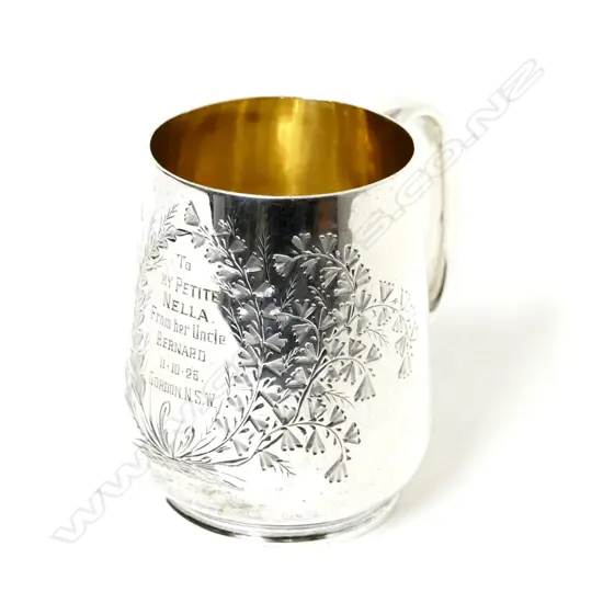 A Victorian silver Christening mug
