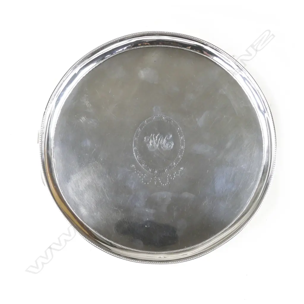 A George III silver waiter Image 1++