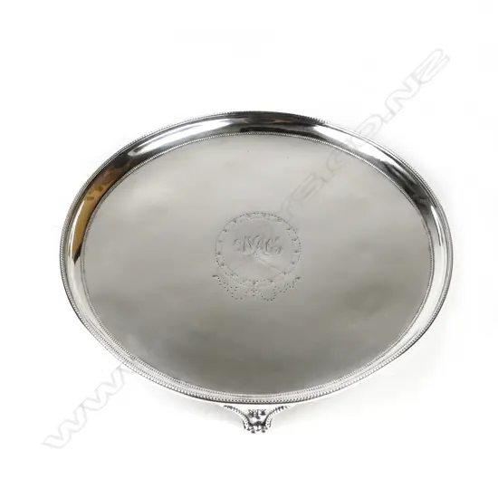 A George III silver waiter