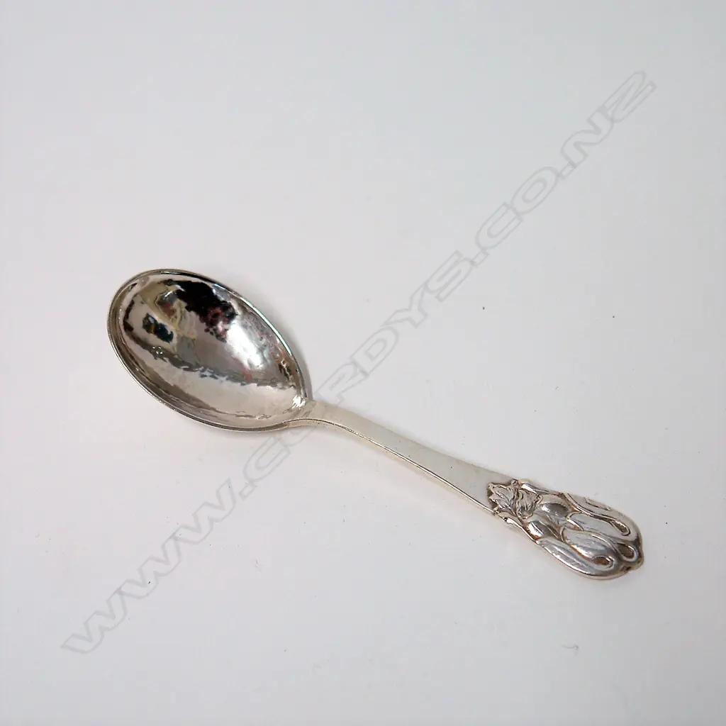 Carl Paul Petersen modernist silver 'Wild Berry' jam spoon Image 1++