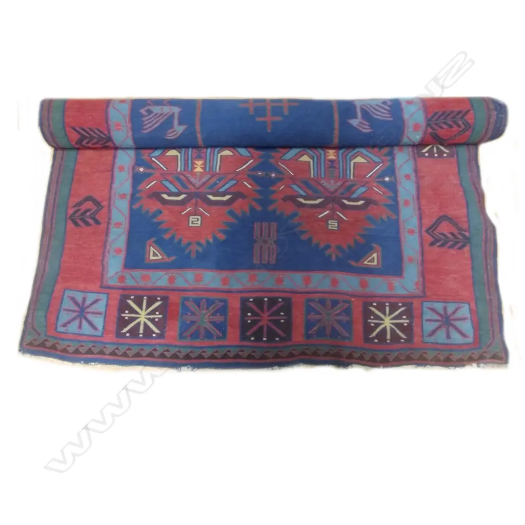 A large long old rare Dagestan kilim rug Image 1++