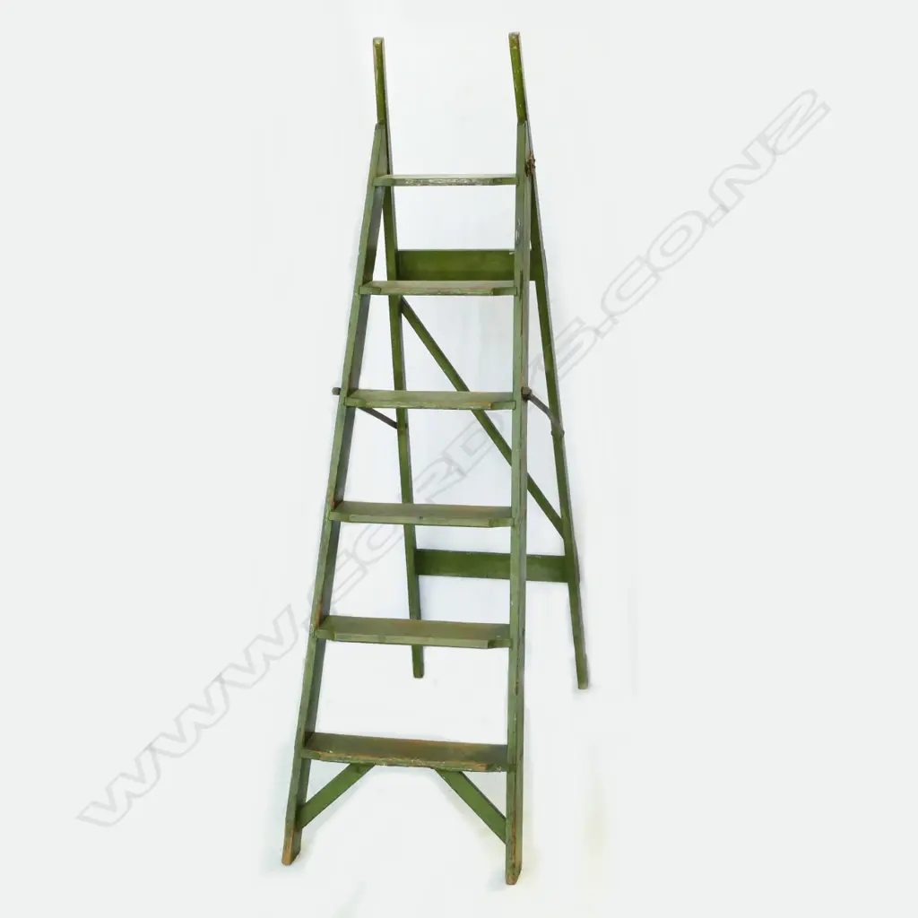 An old Oregon pine step ladder Image 1++