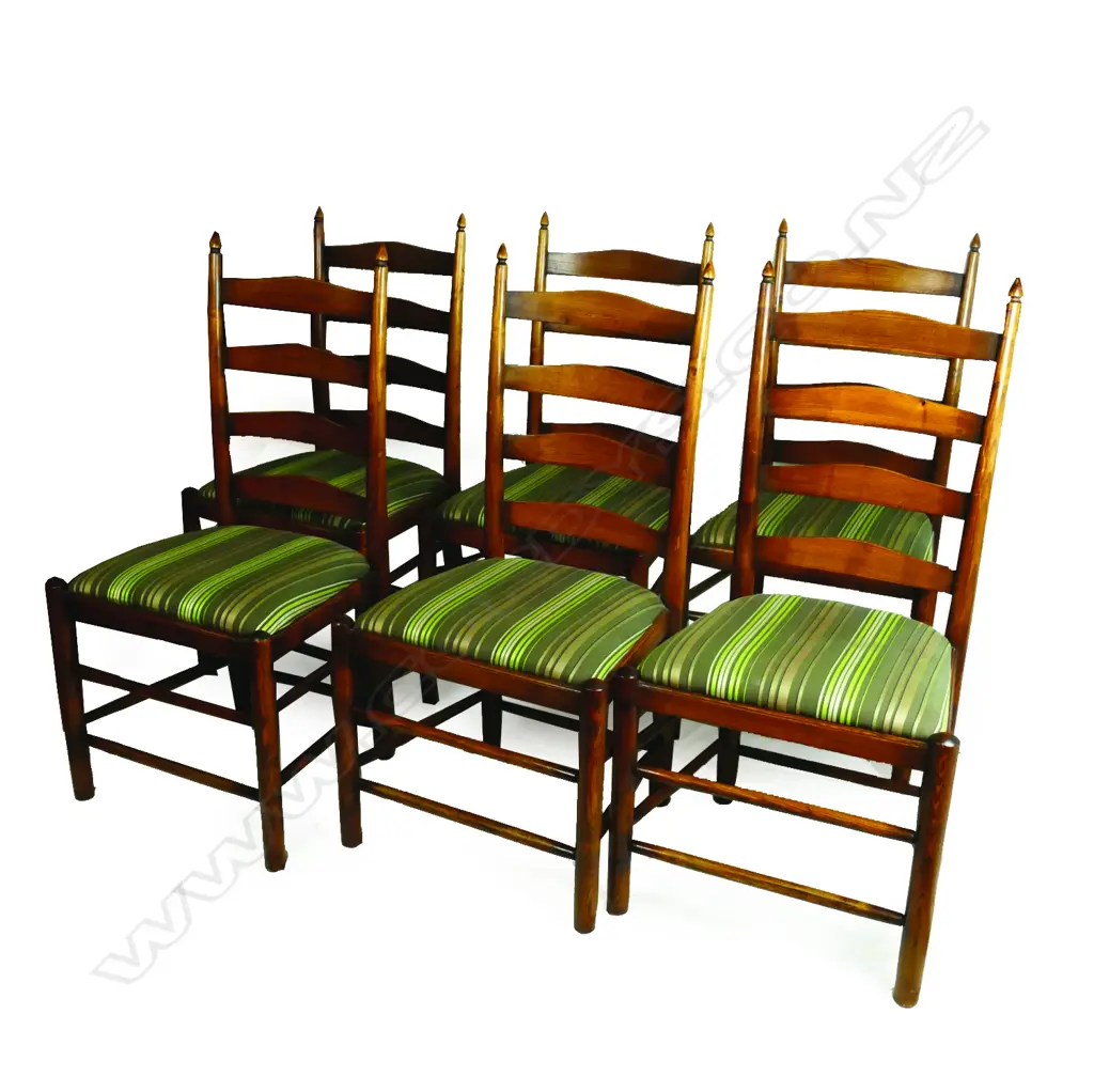Six oak Ashton Grove ladderback chairs Image 1++