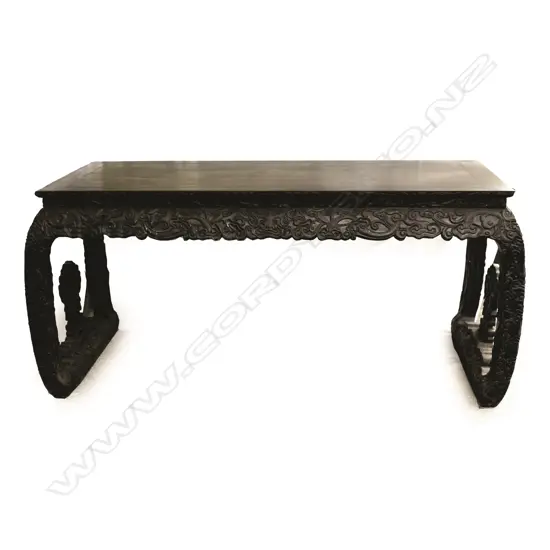 A heavy Chinese hardwood table