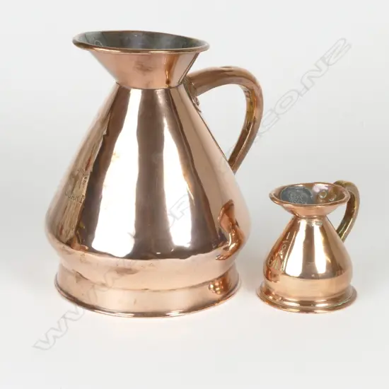 A rare Scottish Georgian copper quart haystack measure