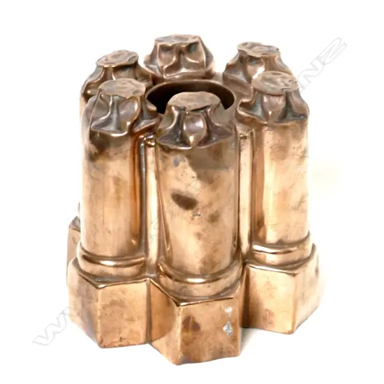 An unusual antique copper pipe mould