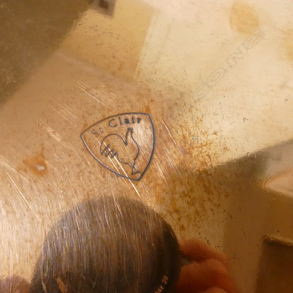 Five copper St Clair cooking pots Image 1++