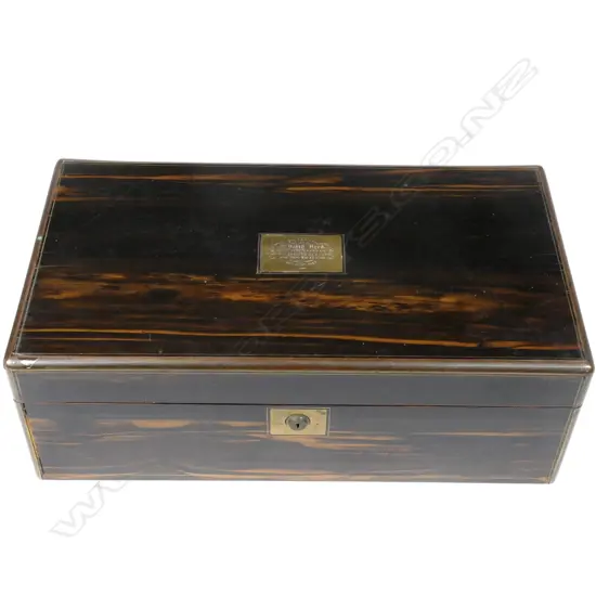 A Victorian Coromandel wood writing box