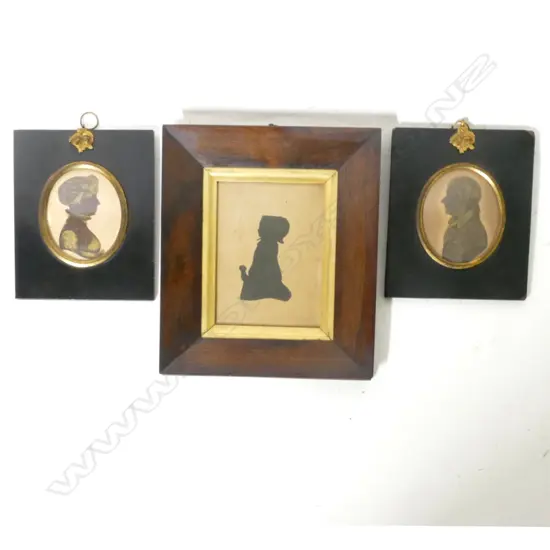 A pair of Georgian painted silhouettes