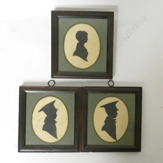 Three Victorian silhouettes