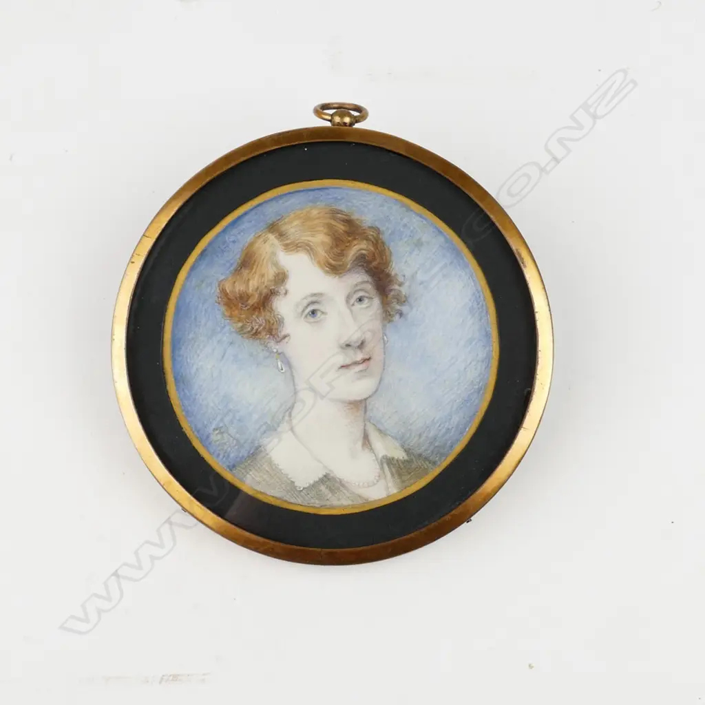 Two hand painted miniatures on ivory Image 1++