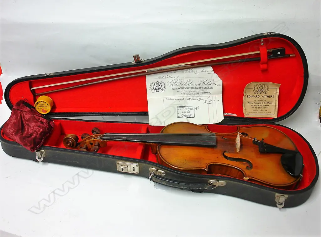 A c.1900 German violin and bow Image 1++