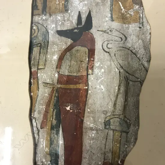 A fragment of ancient Egyptian cartonnage