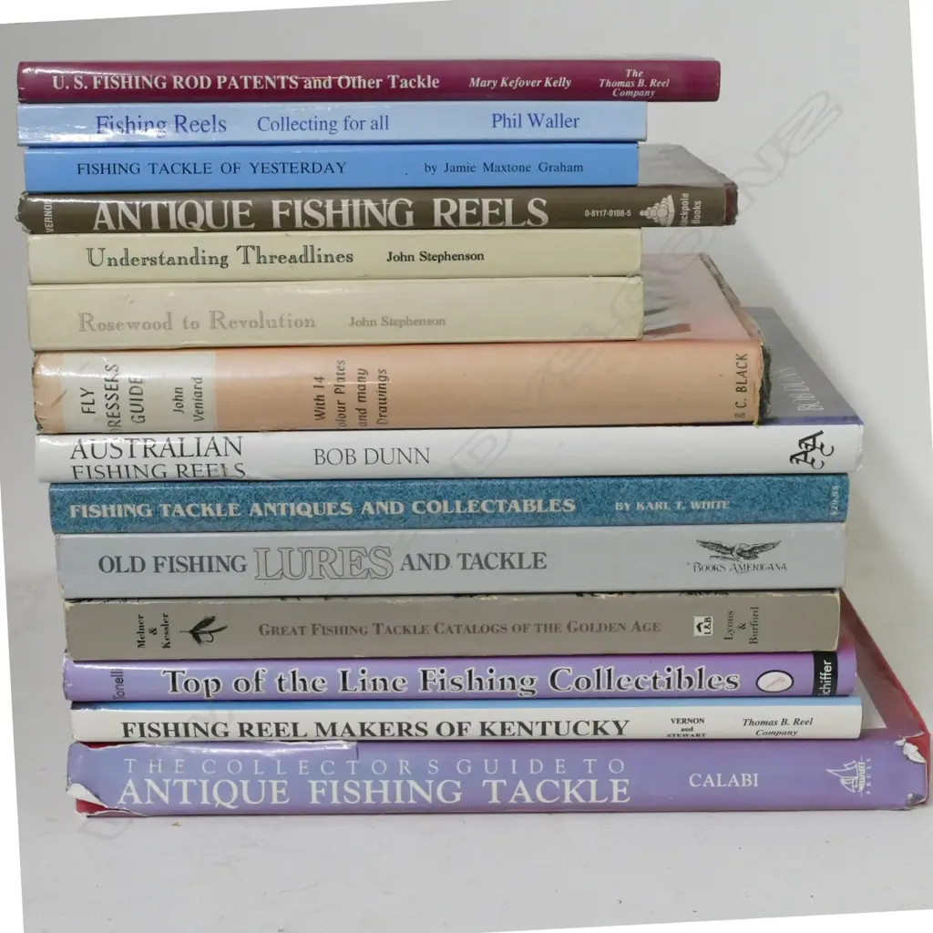 BOX OF BOOKS ON FISHING TACKLE COLLECTABLES Image 1++