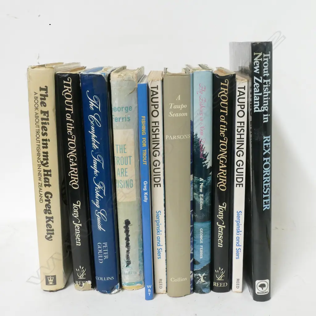 BOX OF BOOKS - NZ TROUT FISHING  Image 1++