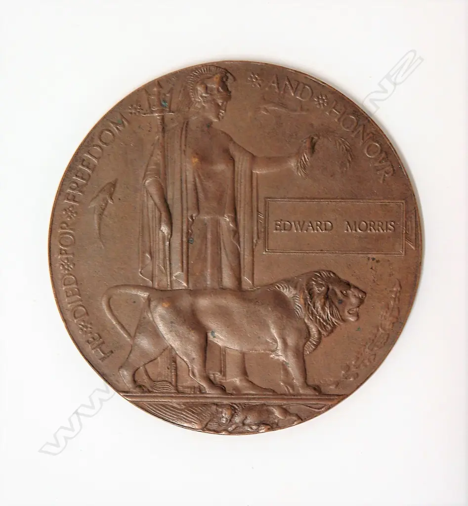 A WWI bronze memorial plaque Image 1++