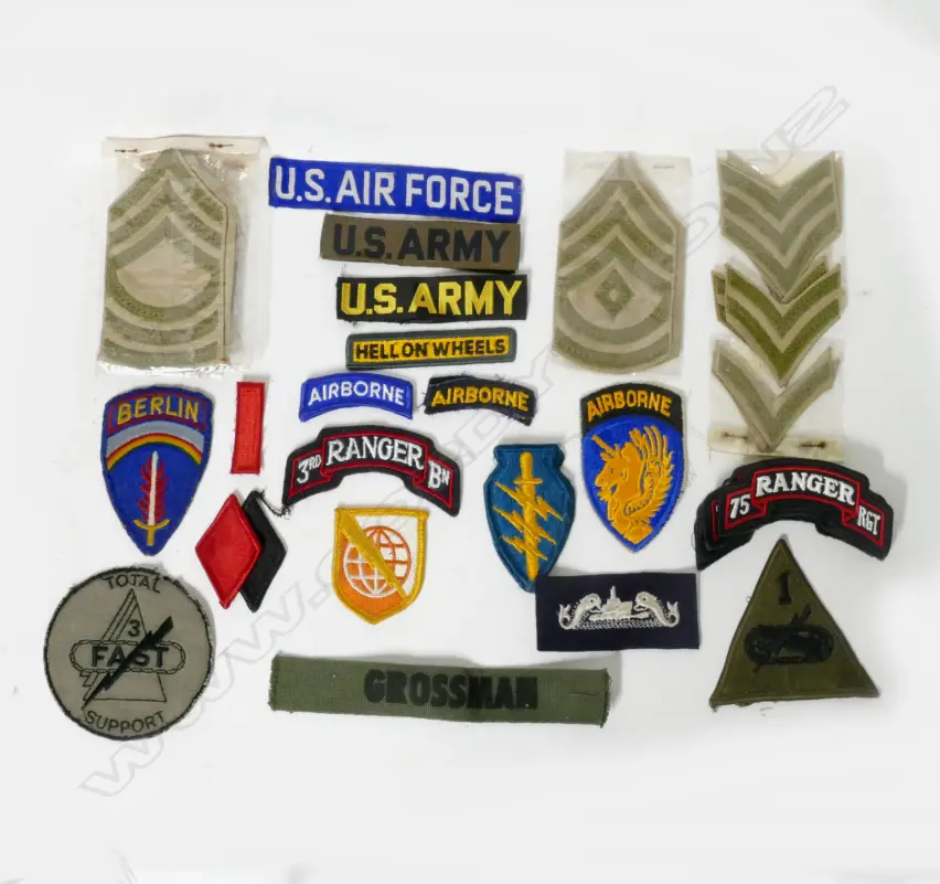 A collection of 41 assorted US military badges and insignia Image 1++
