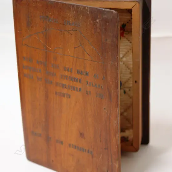 A vintage Pitcairn Island book form box