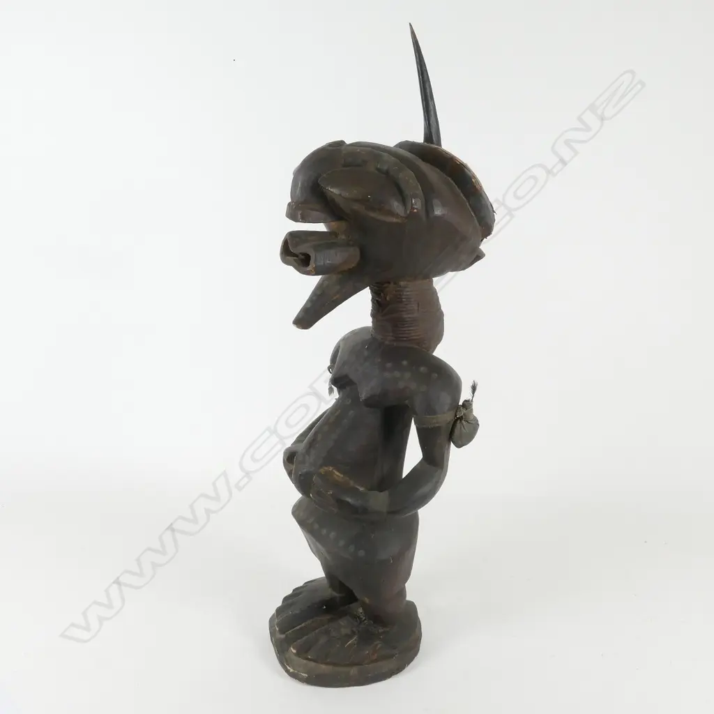 An African Songe tribal carved wood figure Image 1++