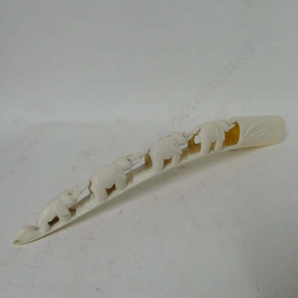 An African ivory carved tusk bridge Image 1++