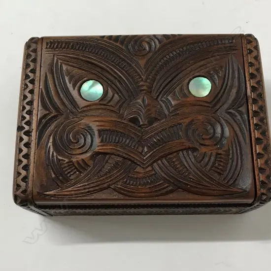 A mid twentieth century carved Maori box