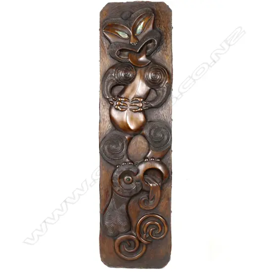 A 20thC carved Maori panel