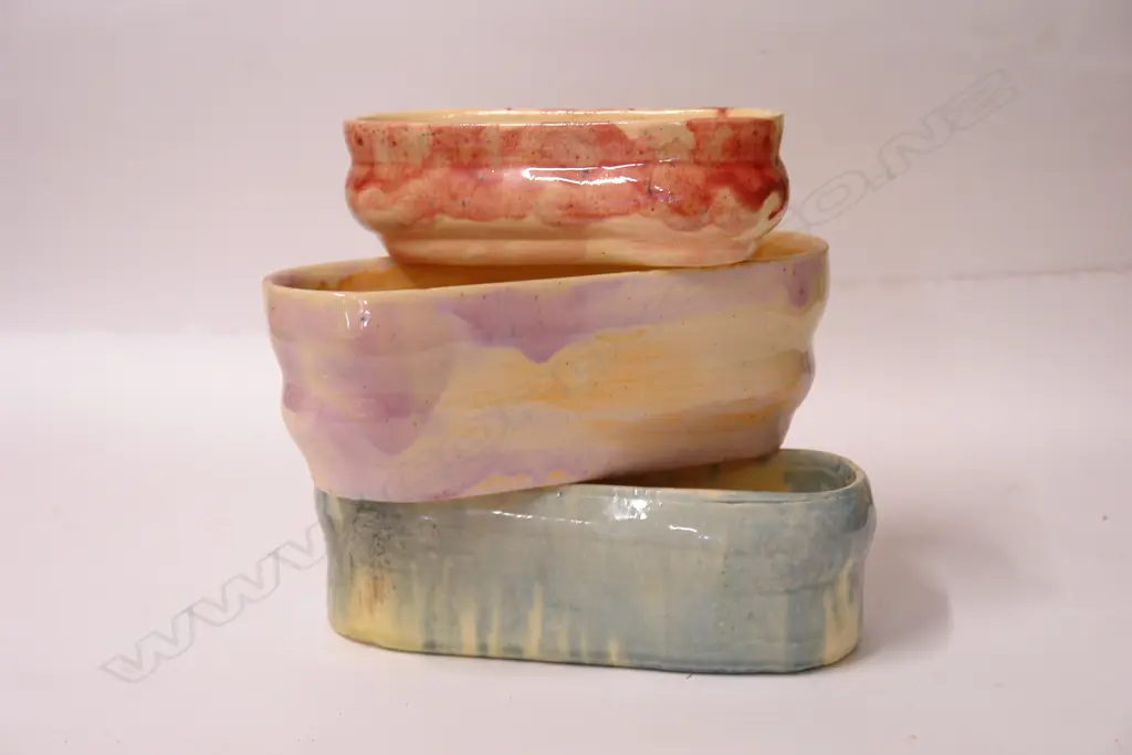 Three Briar Gardner trough form vases Image 1++