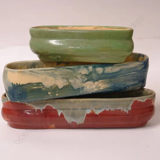 Three Briar Gardner trough vases