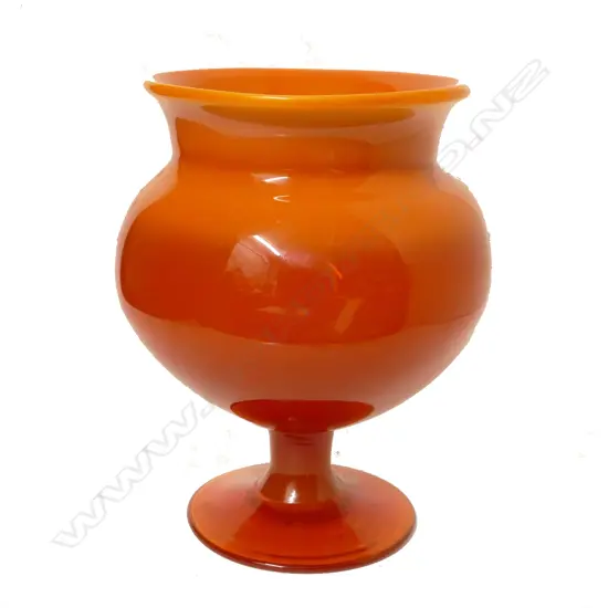 Erik Hoglund orange glass vase