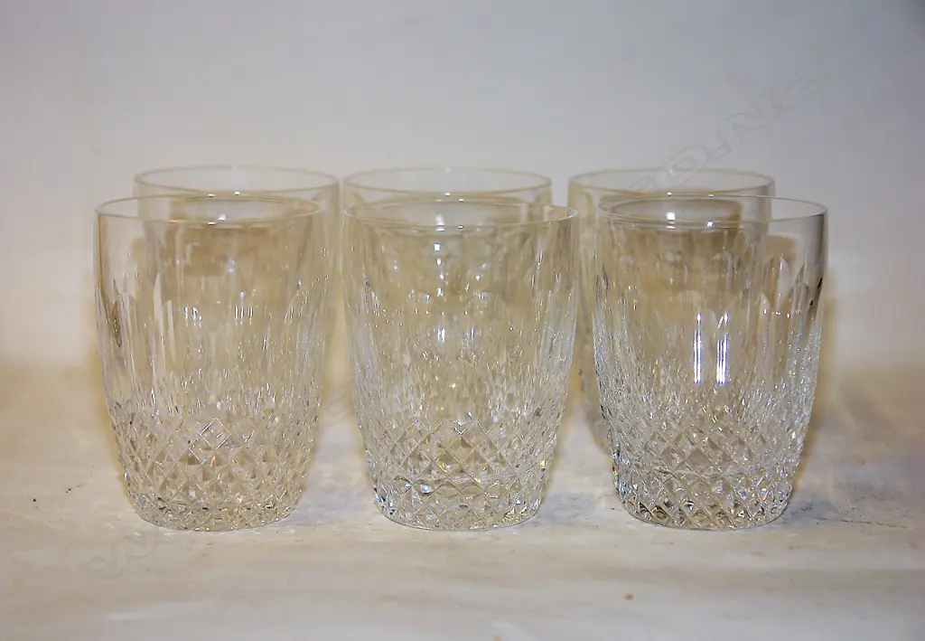 A set of six Irish Waterford crystal tumblers Image 1++