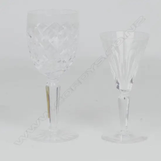 Ten Waterford crystal wine glasses