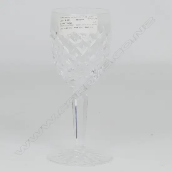 Twelve Waterford crystal claret glasses