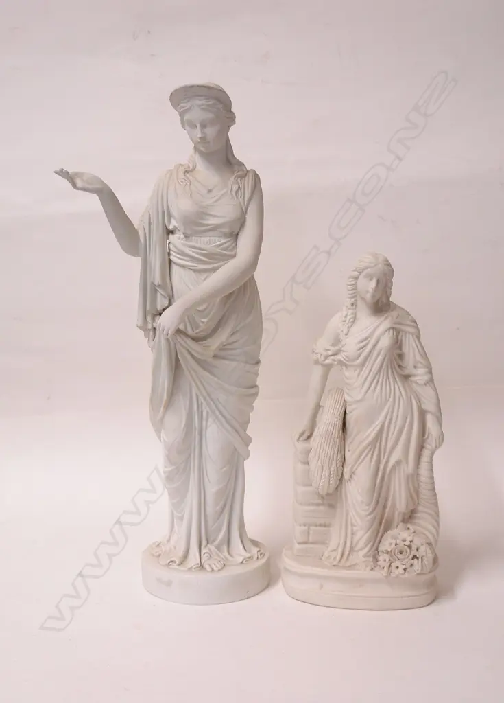 Two vintage Parian Ware figurines Image 1++