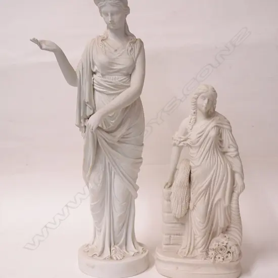 Two vintage Parian Ware figurines