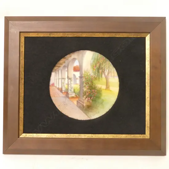 A Royal Worcester framed plaque