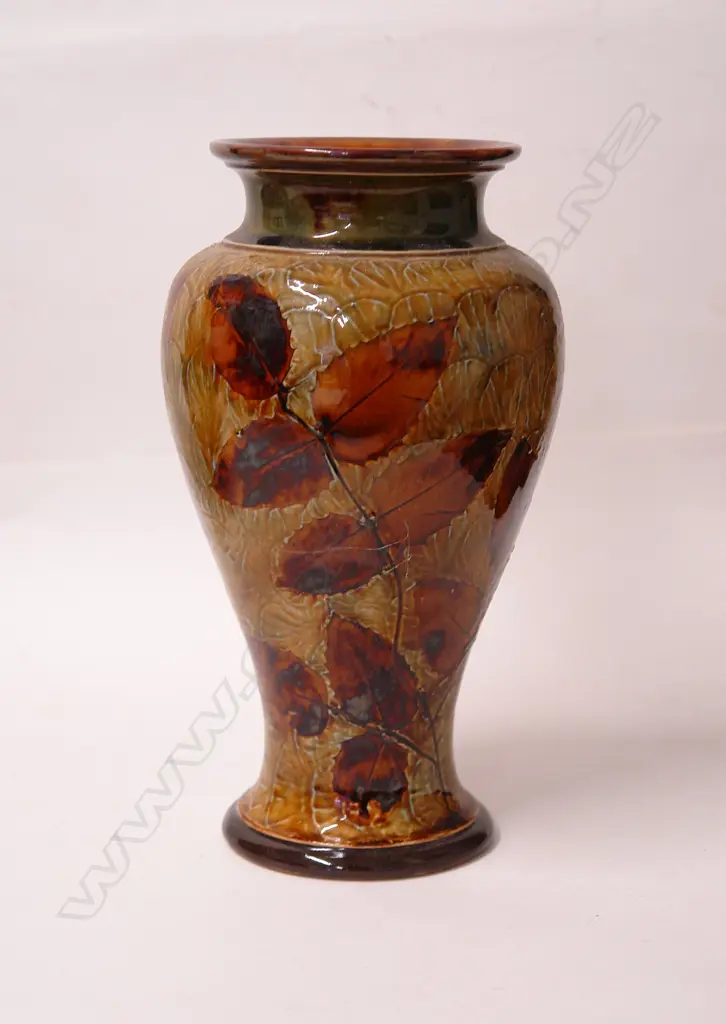 A Royal Doulton stoneware baluster vase Image 1++