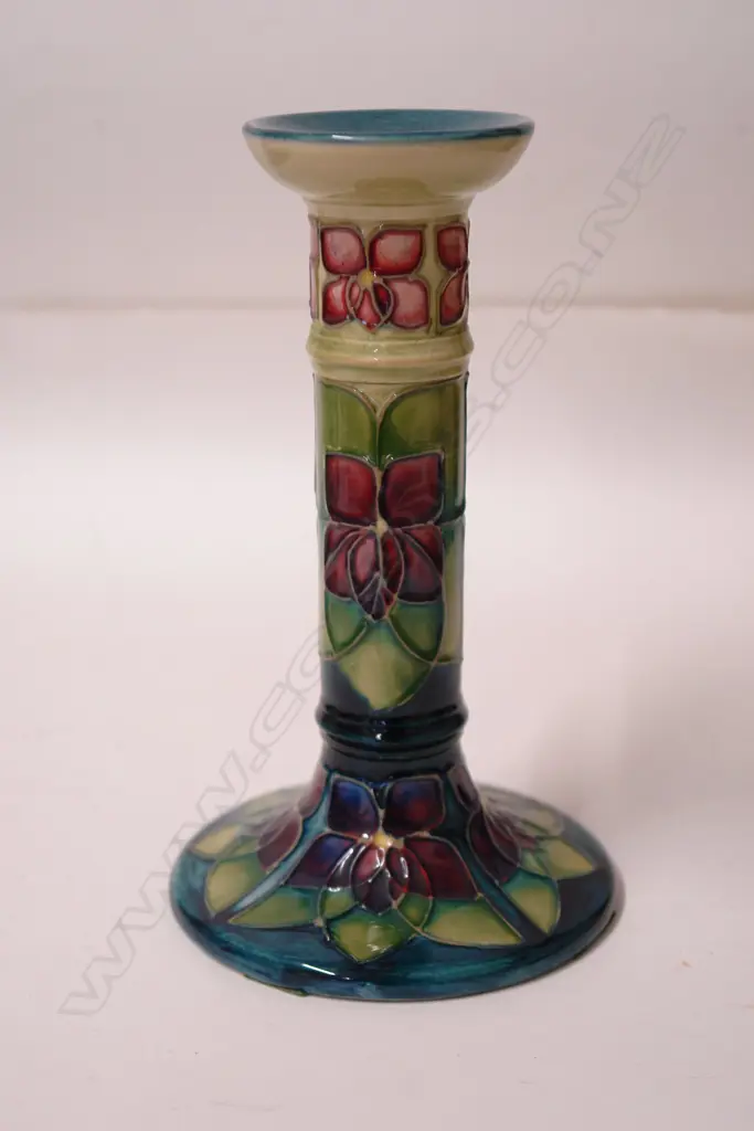A modern Moorcroft tall column candlestick Image 1++