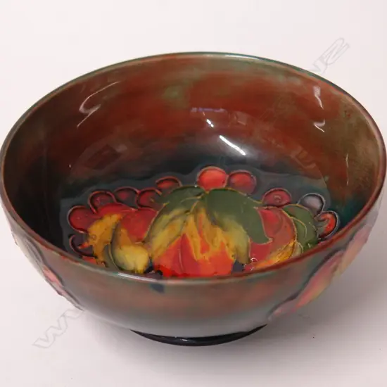 A Walter Moorcroft Leaf and Berry patterned footed bowl