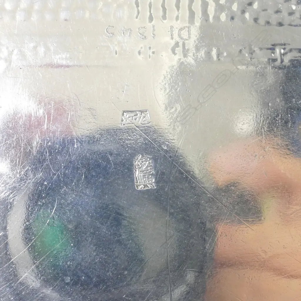 A Chinese silver tea set and accompanying tray Image 1++